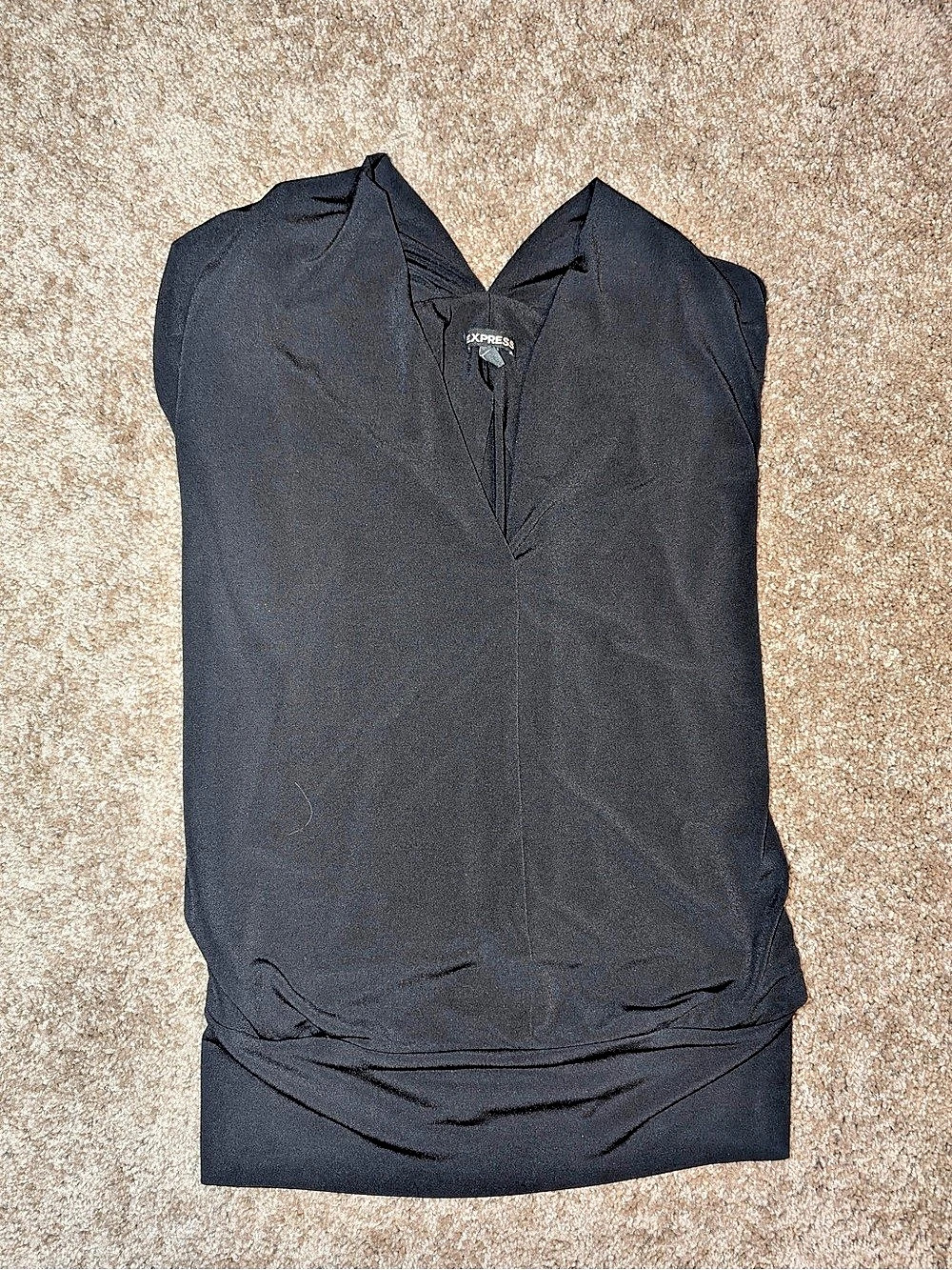☘️ Express Black Ruched Blouse Size Small